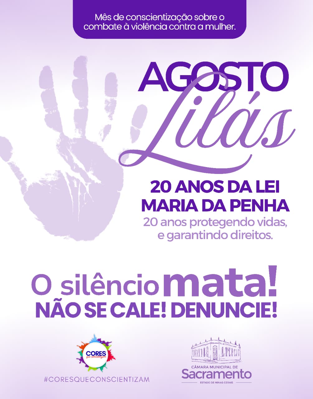 Em 2026, a campanha Agosto Lilás celebra os 20 anos da Lei Maria da Penha (Lei nº 11.340/2006), marco na defesa dos direitos das mulheres vítimas de violência