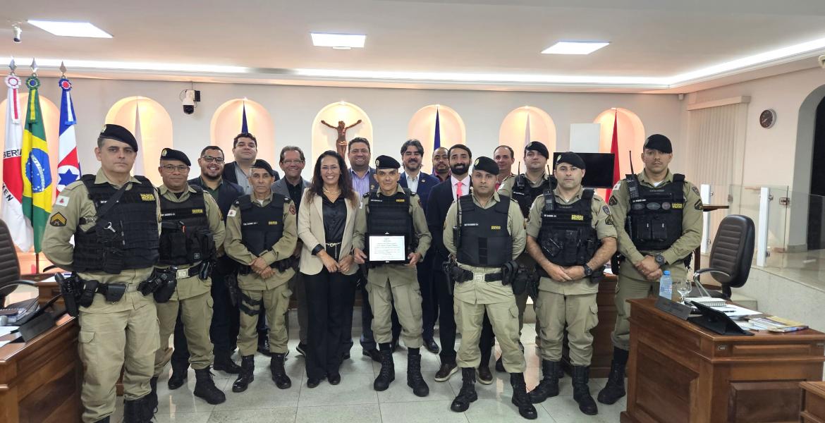 Policiais Militares da 184ª Cia da PMMG recebem honraria