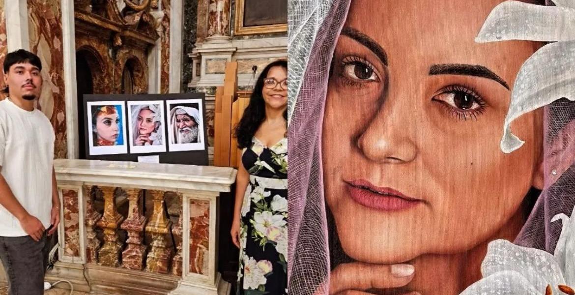 Artista Marilese levou três pinturas à óleo para a exposição "Arte do Brasil no Jubileu", em Roma