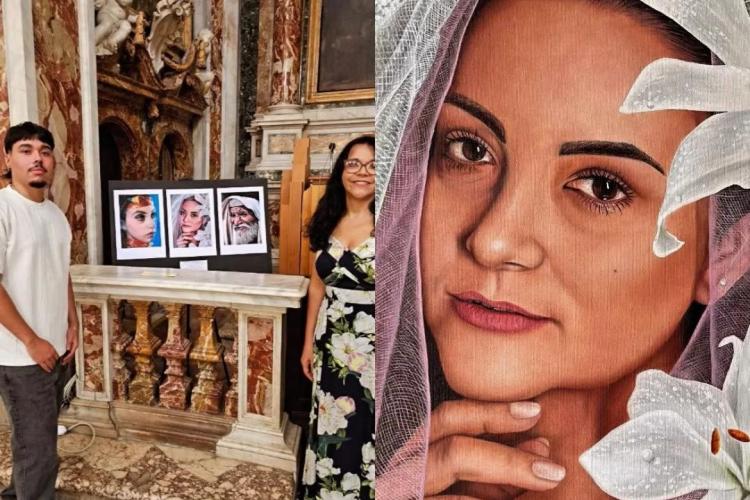Artista Marilese levou três pinturas à óleo para a exposição "Arte do Brasil no Jubileu", em Roma