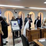 Descerramento da placa com a logo da Escola do Legislativo em homenagem a vereadora Dra. Ivone