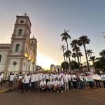 Concentração da Marcha para Jesus teve como ponto de encontro a Praça da Basílica