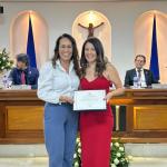 A servidora Maria Luana de Resende foi a homenageada da vereadora Sgto Edna